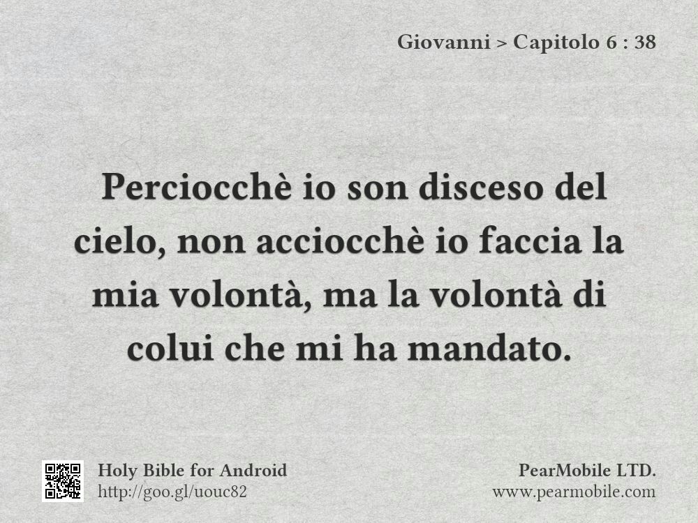 Giovanni, Capitolo 6:38